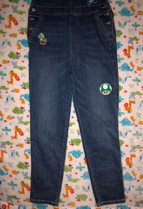 Super Mario Overalls Super Smash Bros Overalls Adult Size Etsy