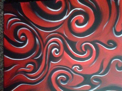 Black And Red Swirls Painting By Hollie Leffel Fine Art America