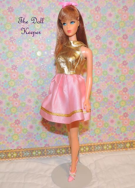 1967 Vintage Mod Tnt Barbie In 1970 Gold And Pink Glamour Group Dress Flickr Photo Sharing