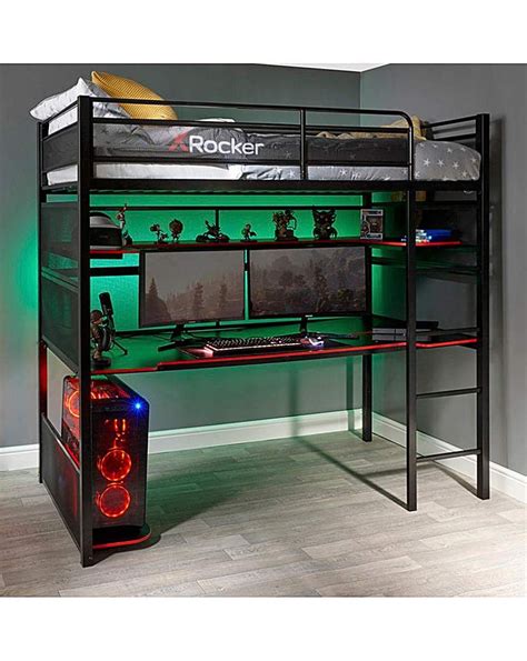 X Rocker Battlestation Bunk Bed And Desk Bunk Bed With Desk Small