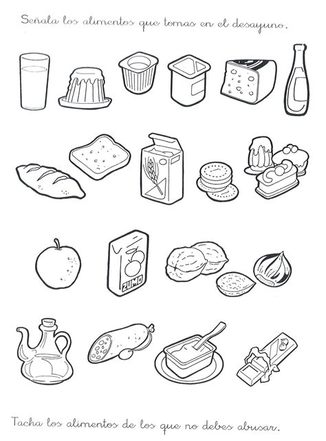 Dibujos De Alimentos Nutritivos Para Colorear Imagui