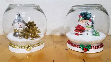 Diy Waterless Christmas Snow Globes Youtube