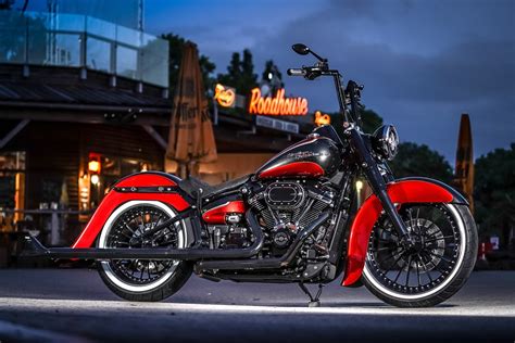 Red Wing Customized Thunderbike Harley Davidson Heritage Hd Wallpaper