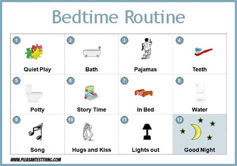 Bedtime Routine Chart The Pleasantest Thing