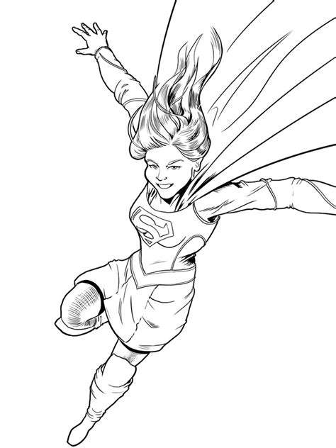 Supergirl Coloring Pages Free Printable Supergirl