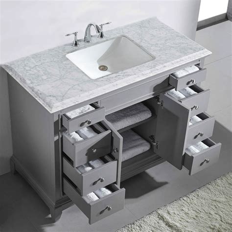 Eviva Elite Princeton 42 Grey Solid Wood Bathroom Vanity Set With