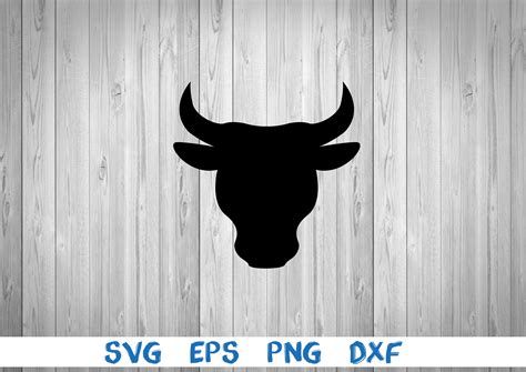 Bull Head Silhouette Picture Svg Png Eps Dxf Digital Etsy