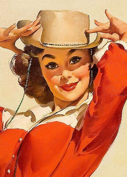 gil elvgren pinup girl western wear print something new cowgirl 8 5x11 ebay