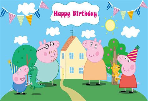 Peppa Pig Birthday Wallpapers Wallpaper Cave