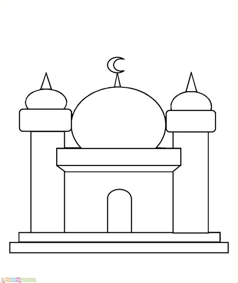 Penting Gambar Masjid Hitam Putih Sederhana, Untuk Mempercantik Ruangan