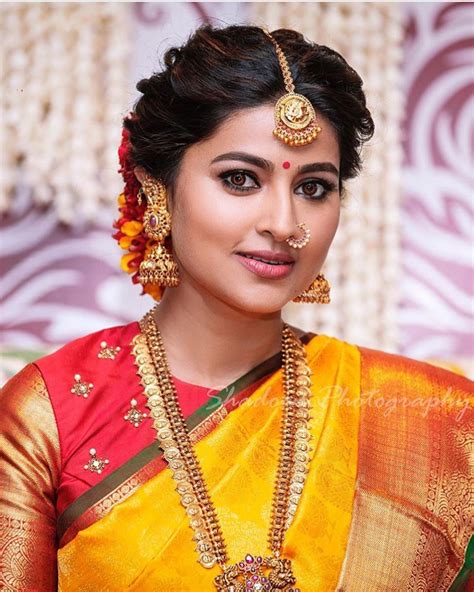 Image May Contain One Or More People And Closeup Beauty Girl Saree