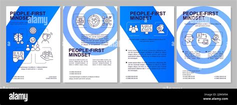 People First Mindset Blue Brochure Template Stock Vector Image And Art
