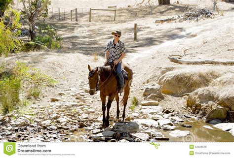 Instructor Or Cattleman Riding Horse In Sunglasses Cowboy