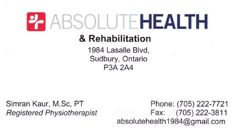 Absolute Health And Rehabilitation Sudbury On Chiropractic