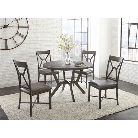 Dinnerware kitchen carts kitchen islands storage cabinets baker's racks wine. Steve Silver Alamo Round Dining Table with Metal Base ...