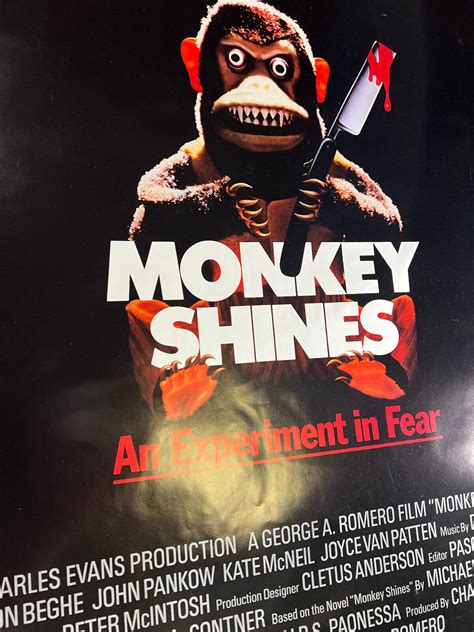 Monkey Shines Movie Poster Vhs Video Store Authentic 27x40 Romero