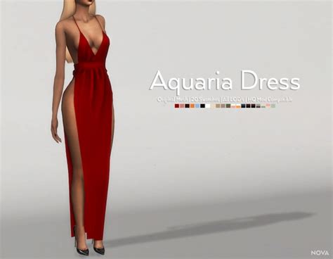 Aquaria Dress At Nova Sims 4 Updates