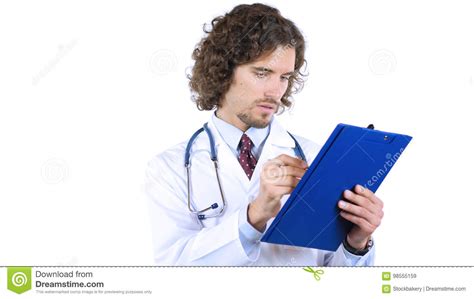 Doctor Writing Medical Report In Patient S Clinical History