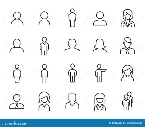 Premium Set Of People Line Icons Stock Illustration Illustration Of Resources Scientist