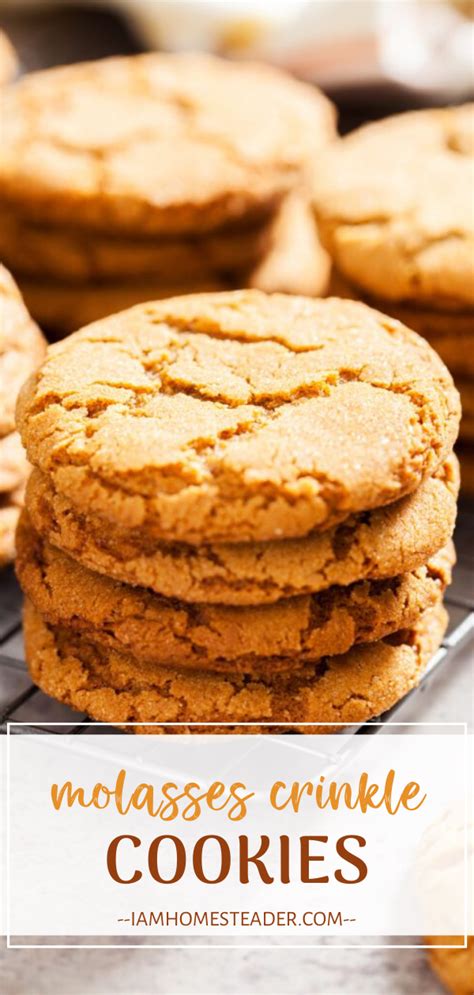 My favorite oatmeal cookie recipe! Molasses Crinkle Cookies | Recipe in 2020 | Crinkle ...