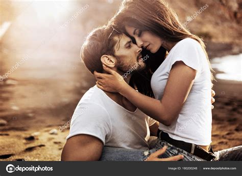 Handsome Man Hugging His Sensual Girlfriend Stock Photo Konradbak