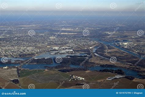 Welland Canal Aerial Stock Image Image Of Winter Catharines 101975799