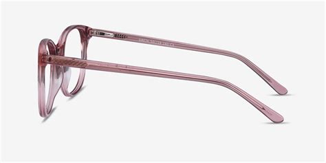 greta round clear pink glasses for women eyebuydirect