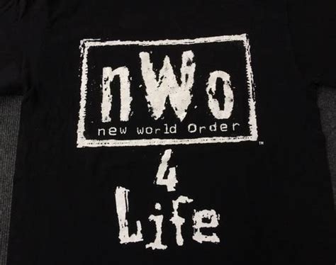 Vintage Vintage Nwo Nwo New World Order 4 Life Black Wrestling 90s T