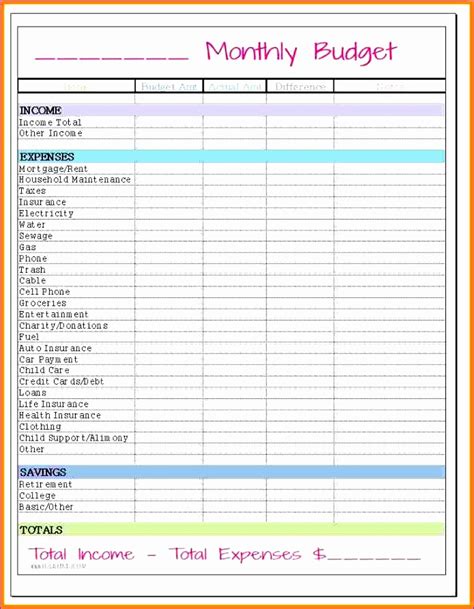 Download Excel Budget Template Xls Project Management Templates Monthly
