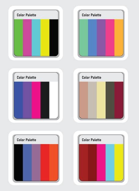 Conjunto De Paleta De Colores Vector Premium