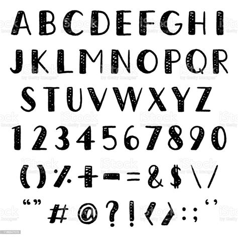 Hand Drawn Alphabet Font Stock Illustration Download Image Now Istock
