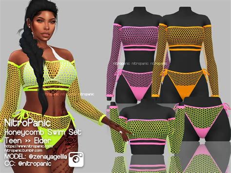 Nitro Panic Swim Set Sims 4 Clothing Sims 4 Dresses Sims 4 Mods Clothes