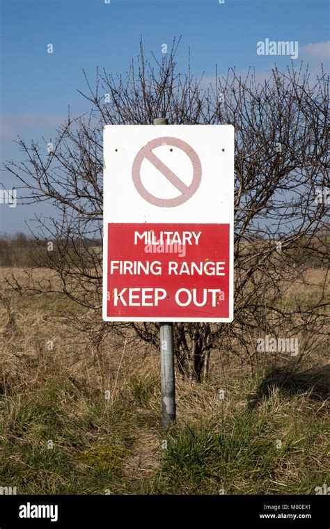 Military Firing Range Keep Out Sign Imber Range Salisbury Plain