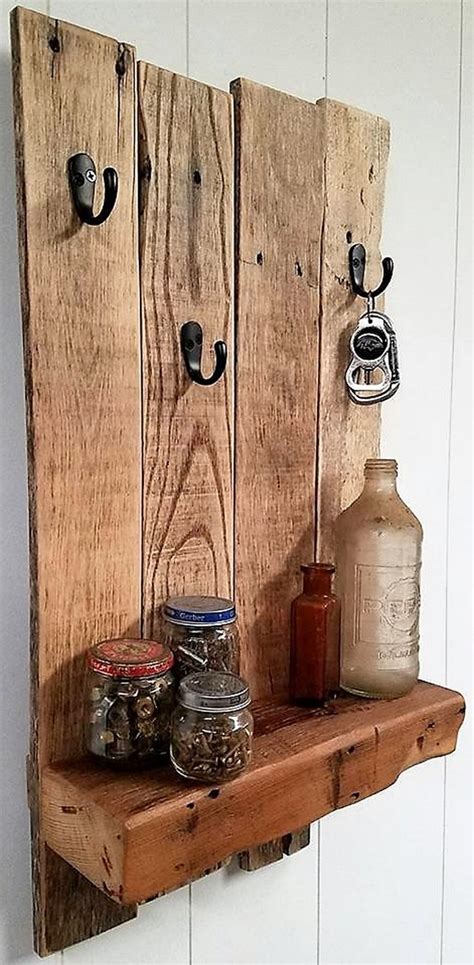 Recycled Wooden Pallet Shelf With Rustic Look Wood Pallet Furniture