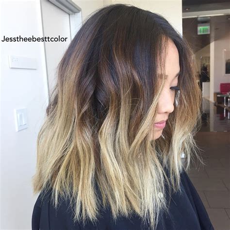 It is very easy to achieve an ombre look on natural, virgin hair, but still possible to do on previously dyed hair. Enchanting Ombre Lob Hairstyles | Hairdrome.com