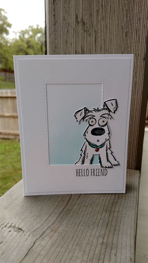 I Just Love The Tim Holtz Crazy Dog Stamp Set This Card Was Simple