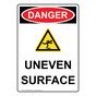 Vertical Uneven Surface Sign OSHA DANGER