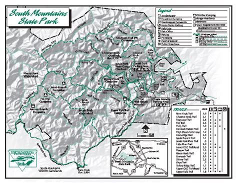 South Mountains State Park Map Connelly Springs Nc 28612 • Mappery