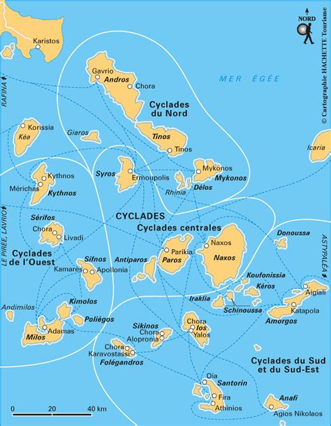 Carte Cyclades Plan Cyclades