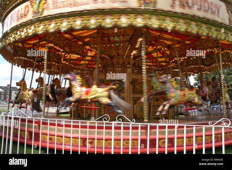 British Carousel Roundabout Funfair Fun Fair Great Britain Ride Ground