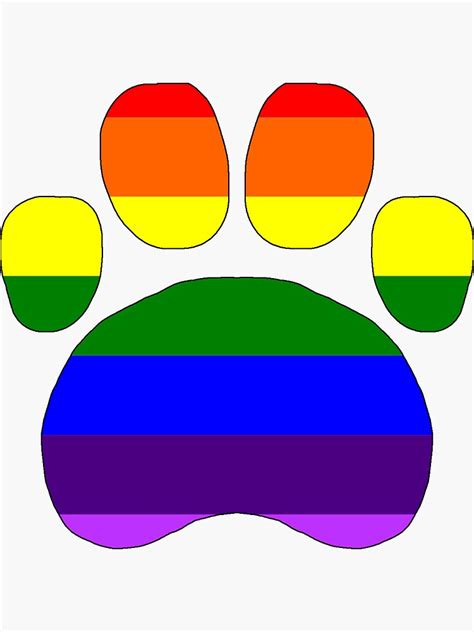 Gay Pride Paw Print Sticker For Sale By Jakobalvira Redbubble
