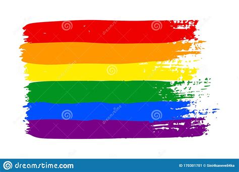 Grunge Lgbt Pride Flag Abstract Rainbow Flag Texture Hand Drawn With A