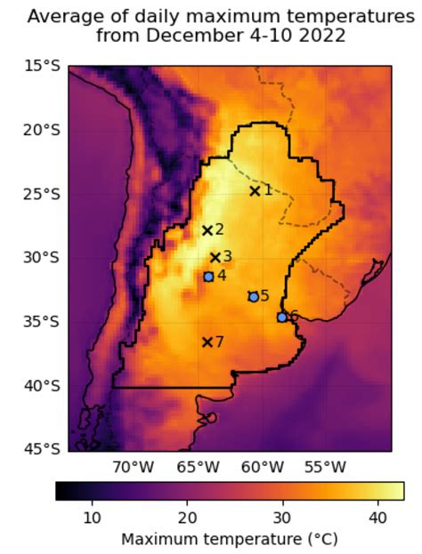 Estudio de atribución de la reciente ola de calor en Argentina
