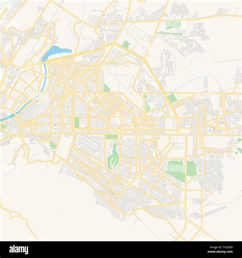 Mapa De Vectores Vacíos De Torreón Coahuila México Carretera