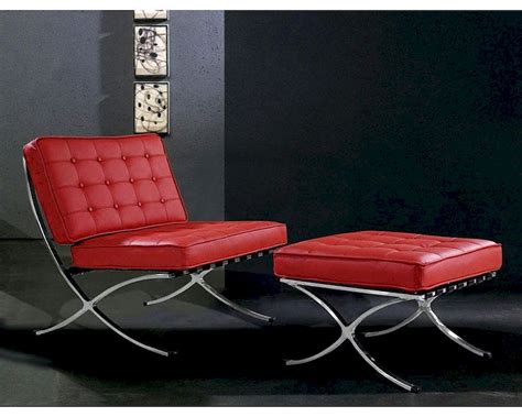Modern Leather "X" Leg Chair And Ottoman Lounge Set 44LG0364