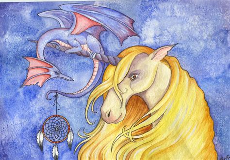 Unicorn And Dragon By Trollgirl On Deviantart