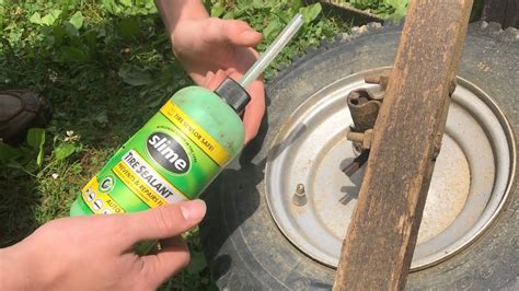 Fixing A Flat Tire On A “wheelbarrow” Slime Tire Repair Youtube