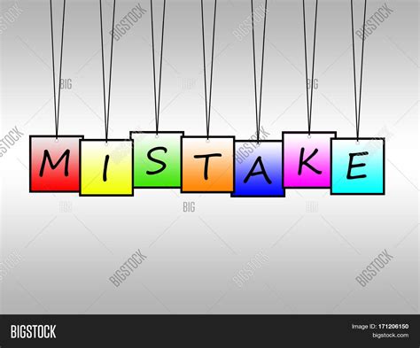Illustration Mistake Image And Photo Free Trial Bigstock