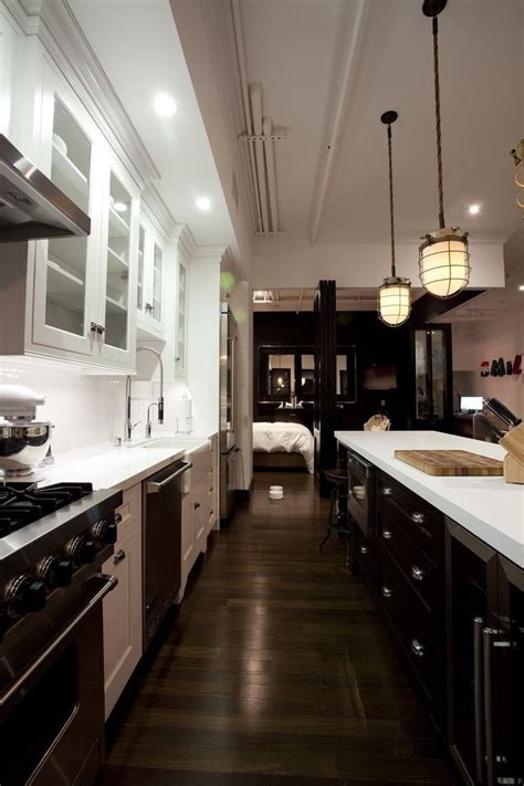 Classic Black Kitchen That Make Cozy Space 00015 Home Galley Kitchen