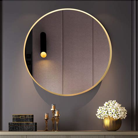Buy Beautypeak Circle Mirror Gold 36 Inch Wall Mounted Round Mirror With Brushed Metal Frame For